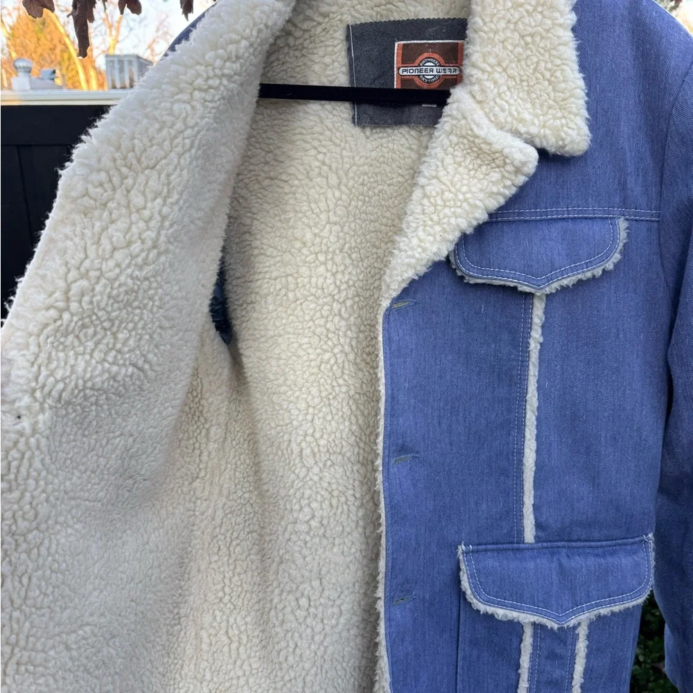Vintage PIONEER Denim & Sherpa-Lined Western-style Jacket - Picture 4 of 5